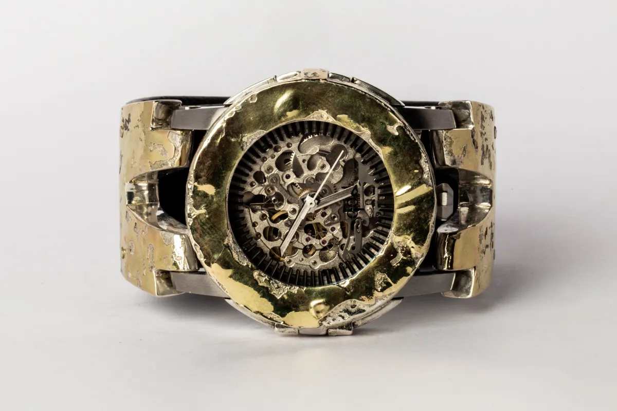 P4—FOB Watch #126 (Case, Hyperstrap-V [Studs], Silver Skeleton, PA18K-PA18K-NG) sold by Parts of Four