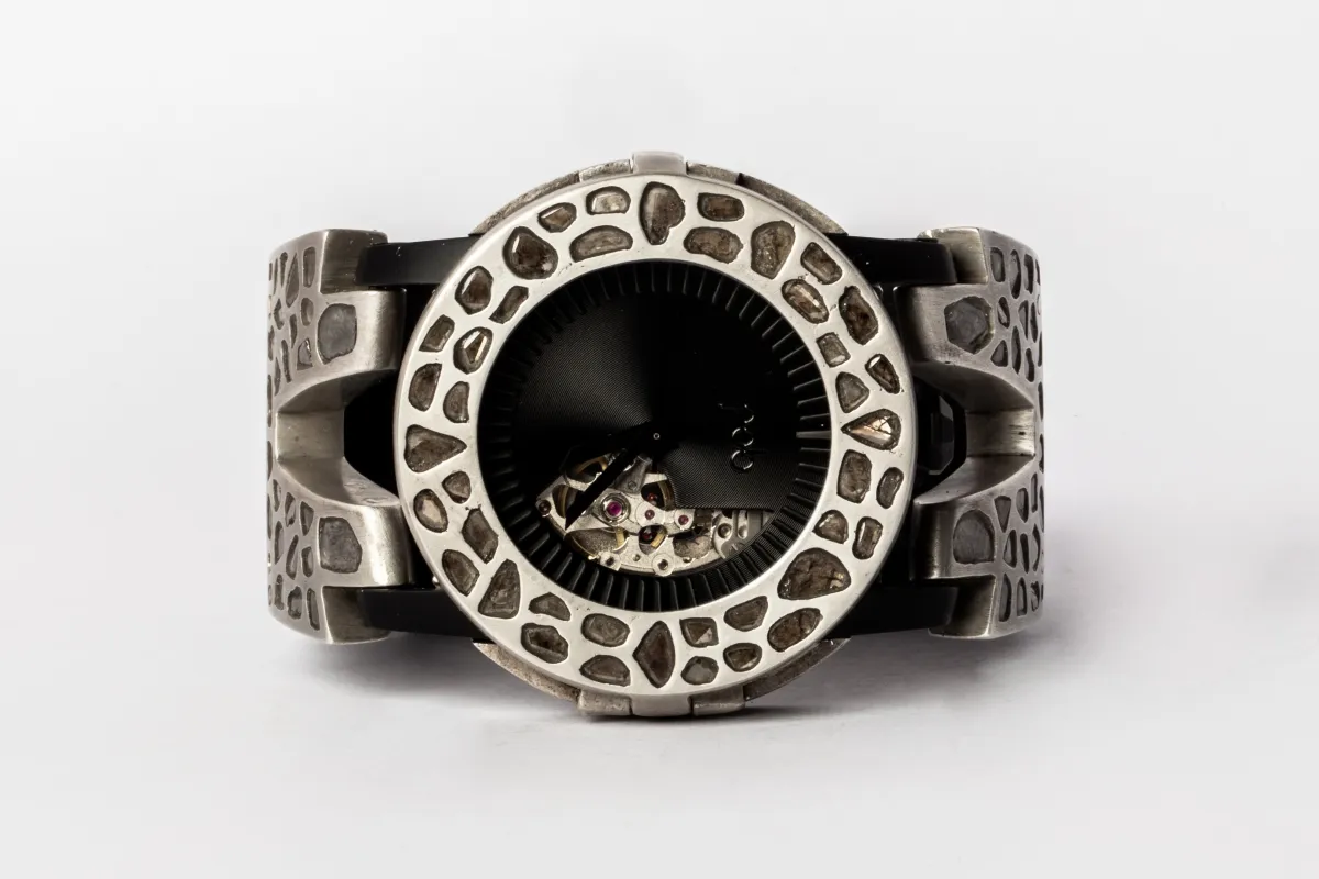 P4—FOB Watch #120 (Case [Mega Pavé], Hyperstrap-V [Mega Pavé, Studs], Phantom, DA+DIA-DA+DIA-NG) sold by Parts of Four