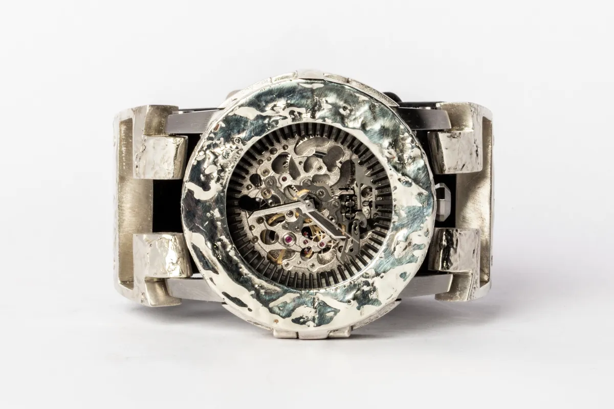 P4—FOB Watch #90 (Case, Hyperstrap-T [Buckle], Silver Skeleton, MA10KW-MA10KW-NG) sold by Parts of Four