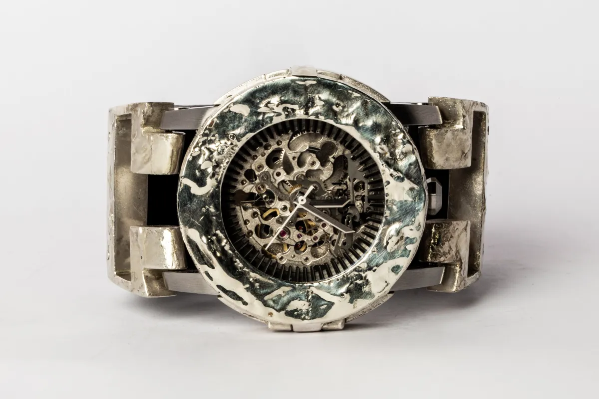 P4—FOB Watch #58 (Case, Hyperstrap-T [Studs], Silver Skeleton, MA10KW-MA10KW-NG) sold by Parts of Four