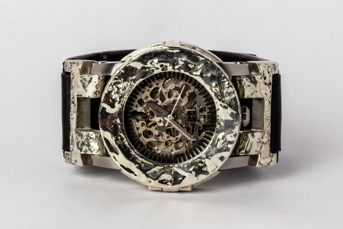 P4—FOB Watch #38 (Case, Straight Strap [Studs], Silver Skeleton, MA10KW-MA10KW-NG) sold by Parts of Four