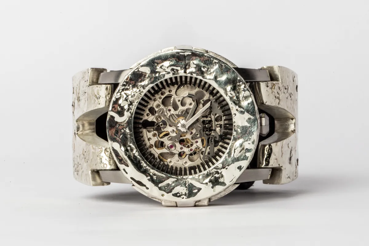 P4—FOB Watch #6 (Case, Hyperstrap-V [Buckle], Silver Skeleton, MA10KW-MA10KW-NG) sold by Parts of Four