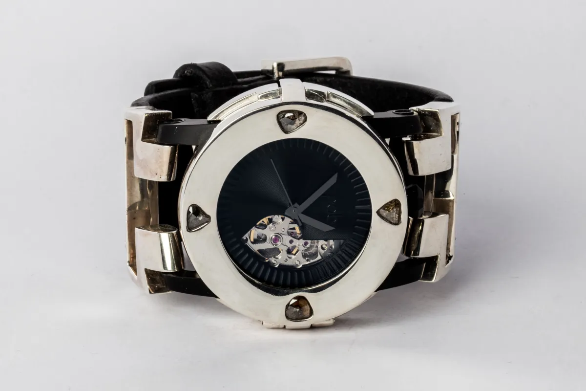 P4—FOB Watch #312 (Case [0.8 CT, 4 Diamond Slabs],  Hyperstrap-T [Buckle], Phantom, PA+DIA-PA-NG) sold by Parts of Four