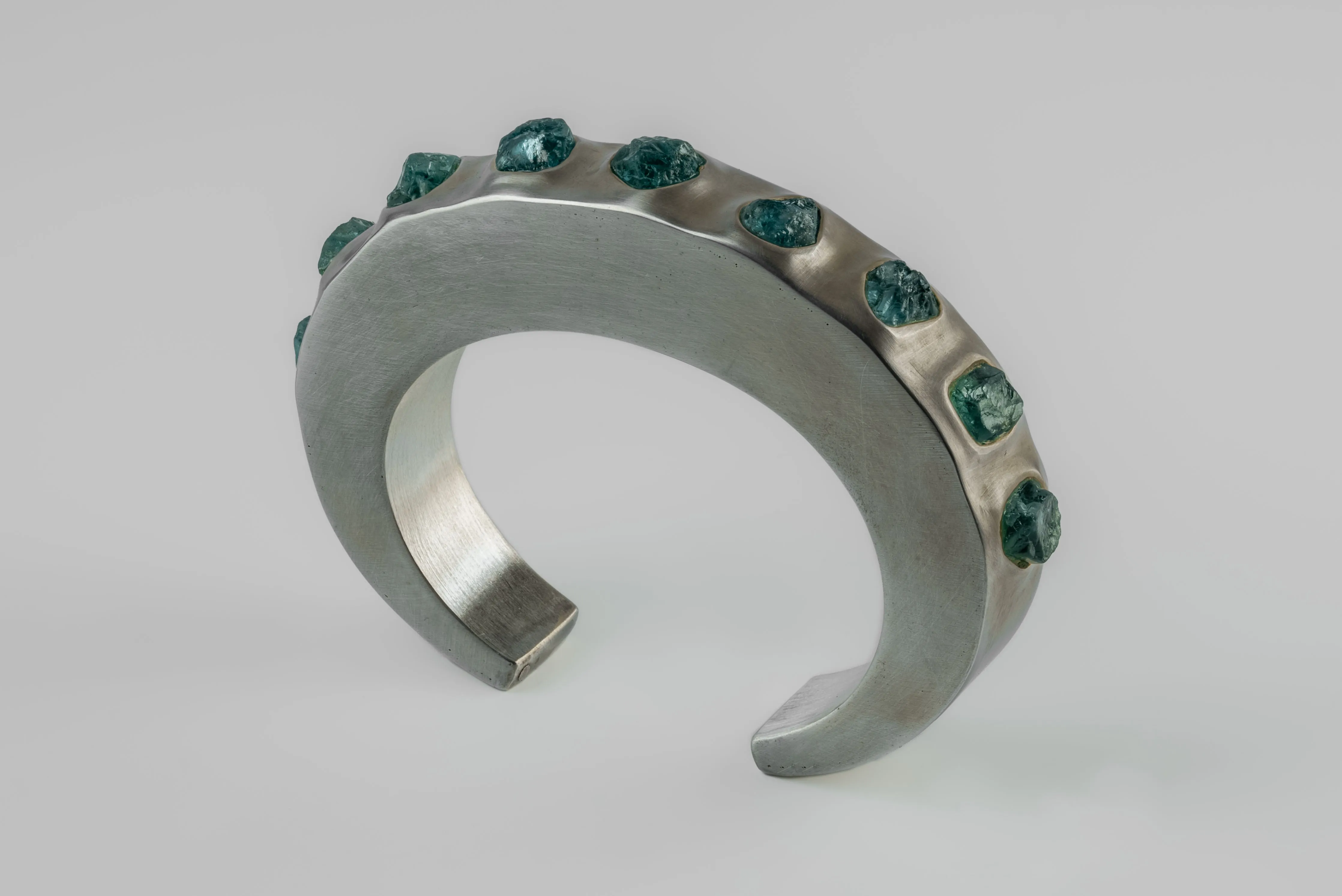 Crescent Bracelet (Terrestrial Surfaced, Neon Apatite, 15mm, AS+MA+NAPA) sold by Parts of Four product image thumbnail 2