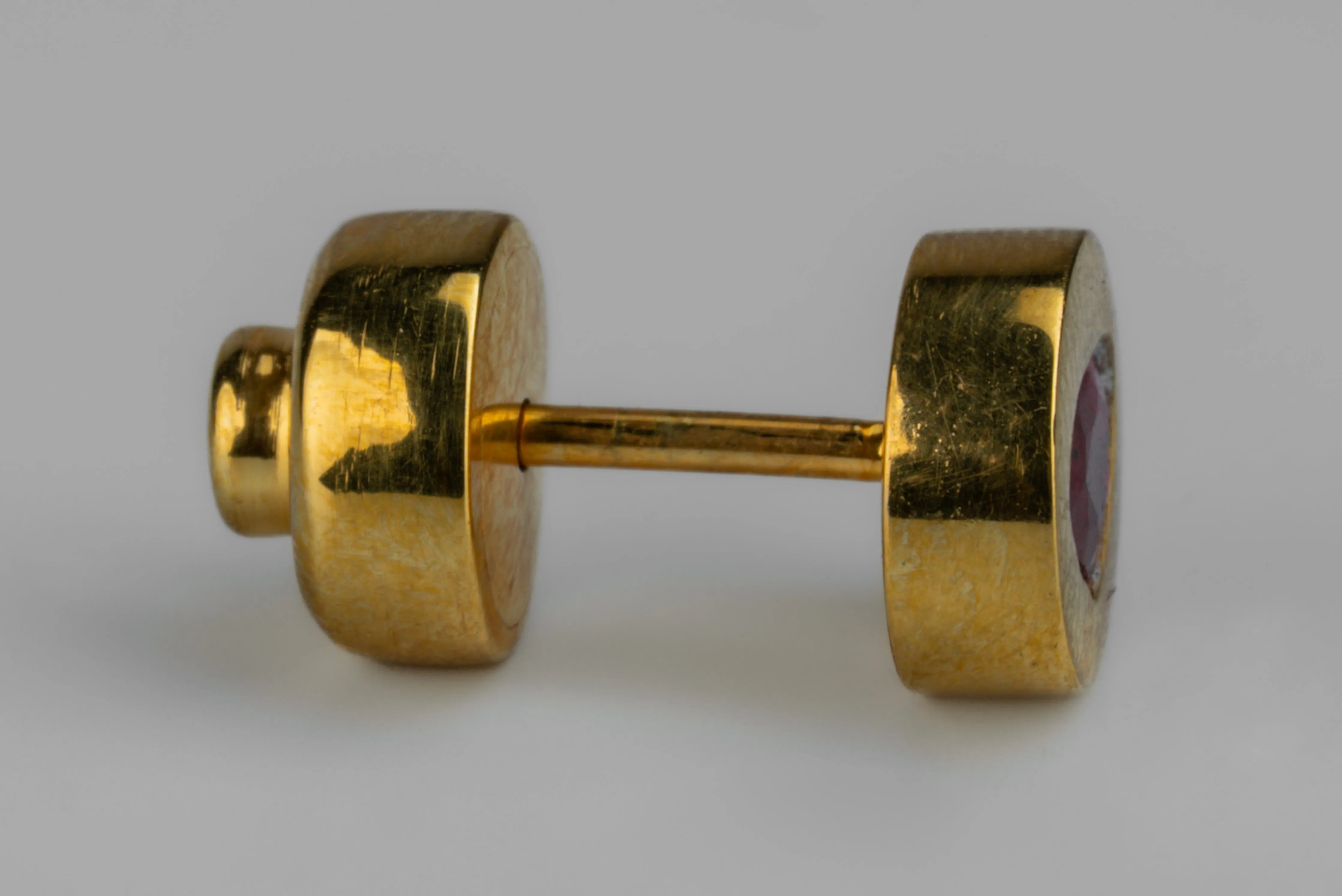 Stud Earring (0.2 CT, Ruby Slice, YGA+RUB) sold by Parts of Four product image thumbnail 3