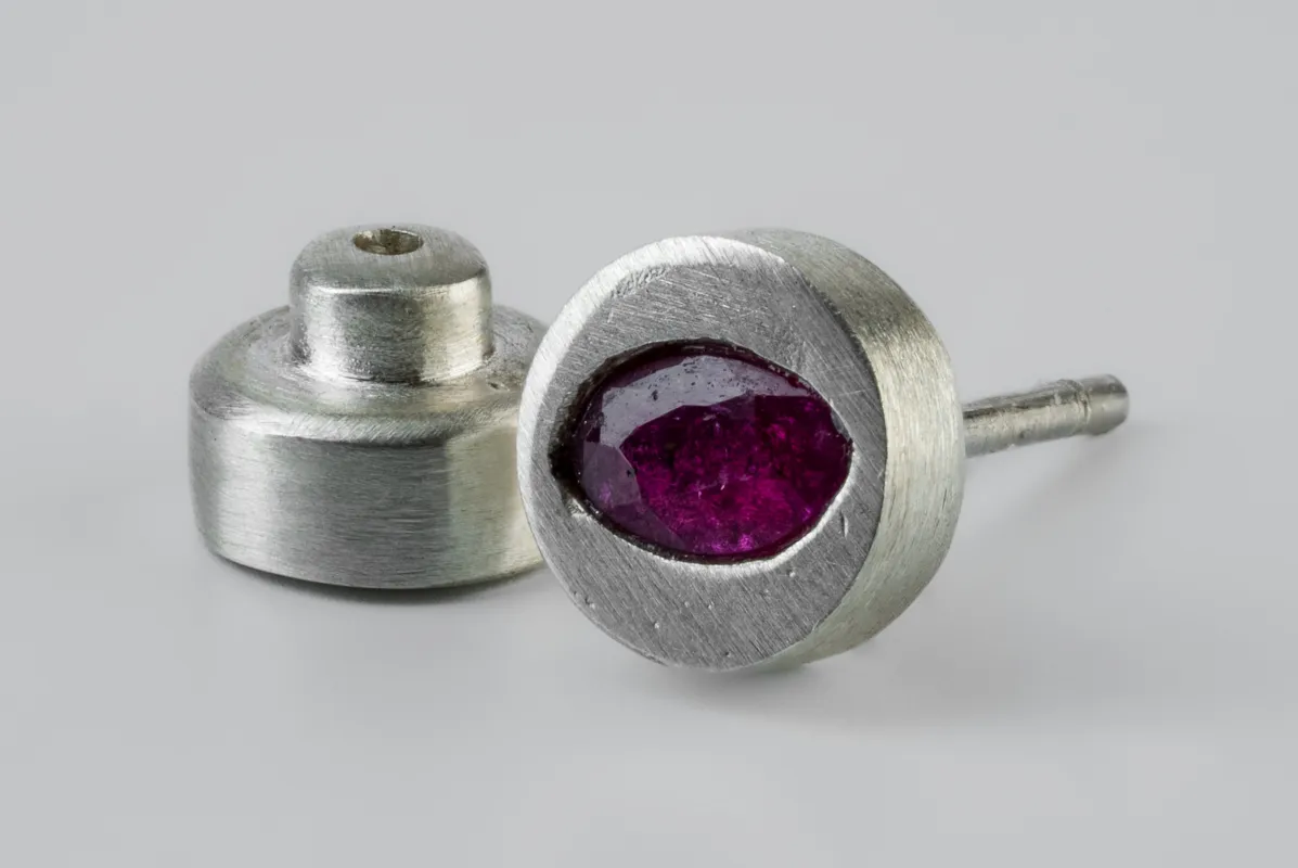 Stud Earring (0.2 CT, Ruby Slice, MA+RUB) sold by Parts of Four