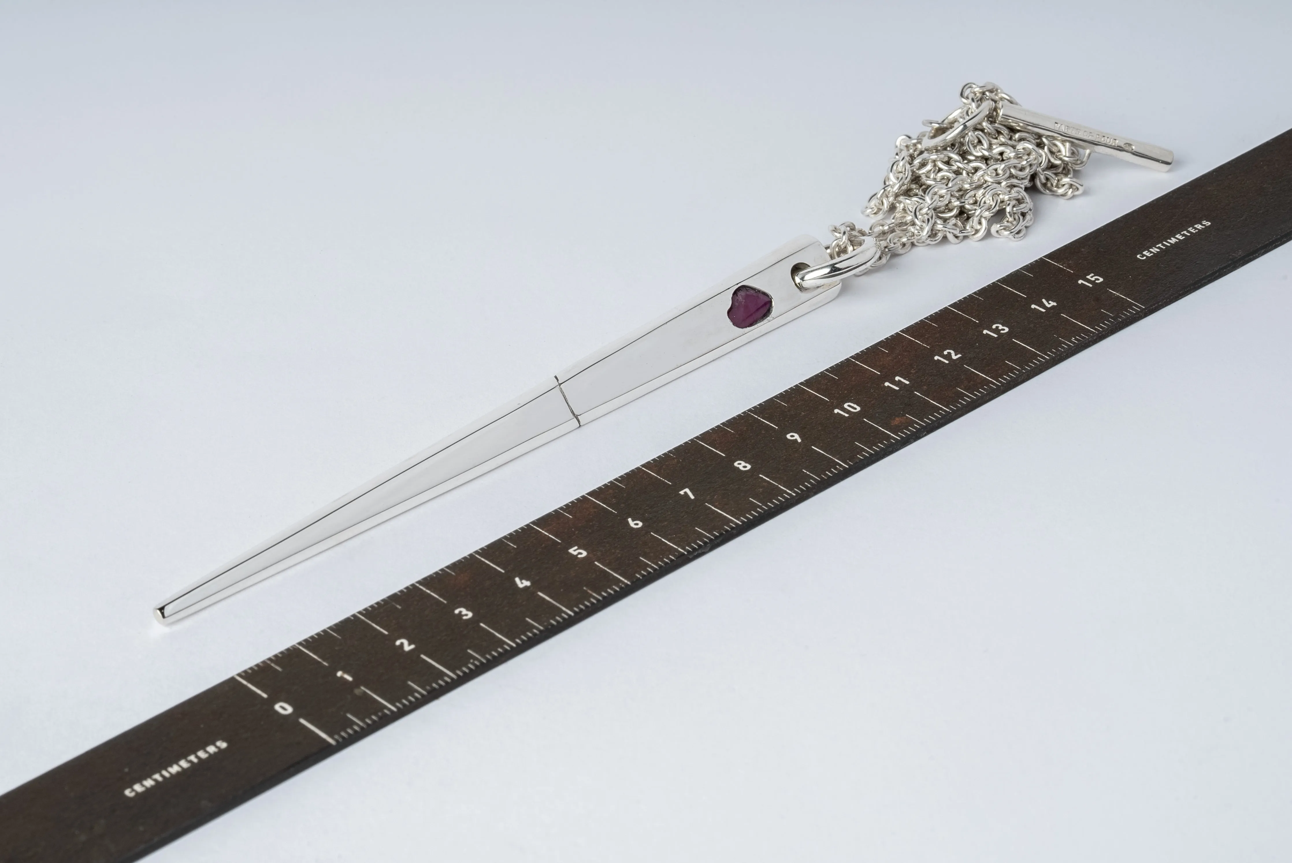 Big Spike Necklace (0.5 CT, Single Ruby Slice, PA+RUB) sold by Parts of Four product image thumbnail 5