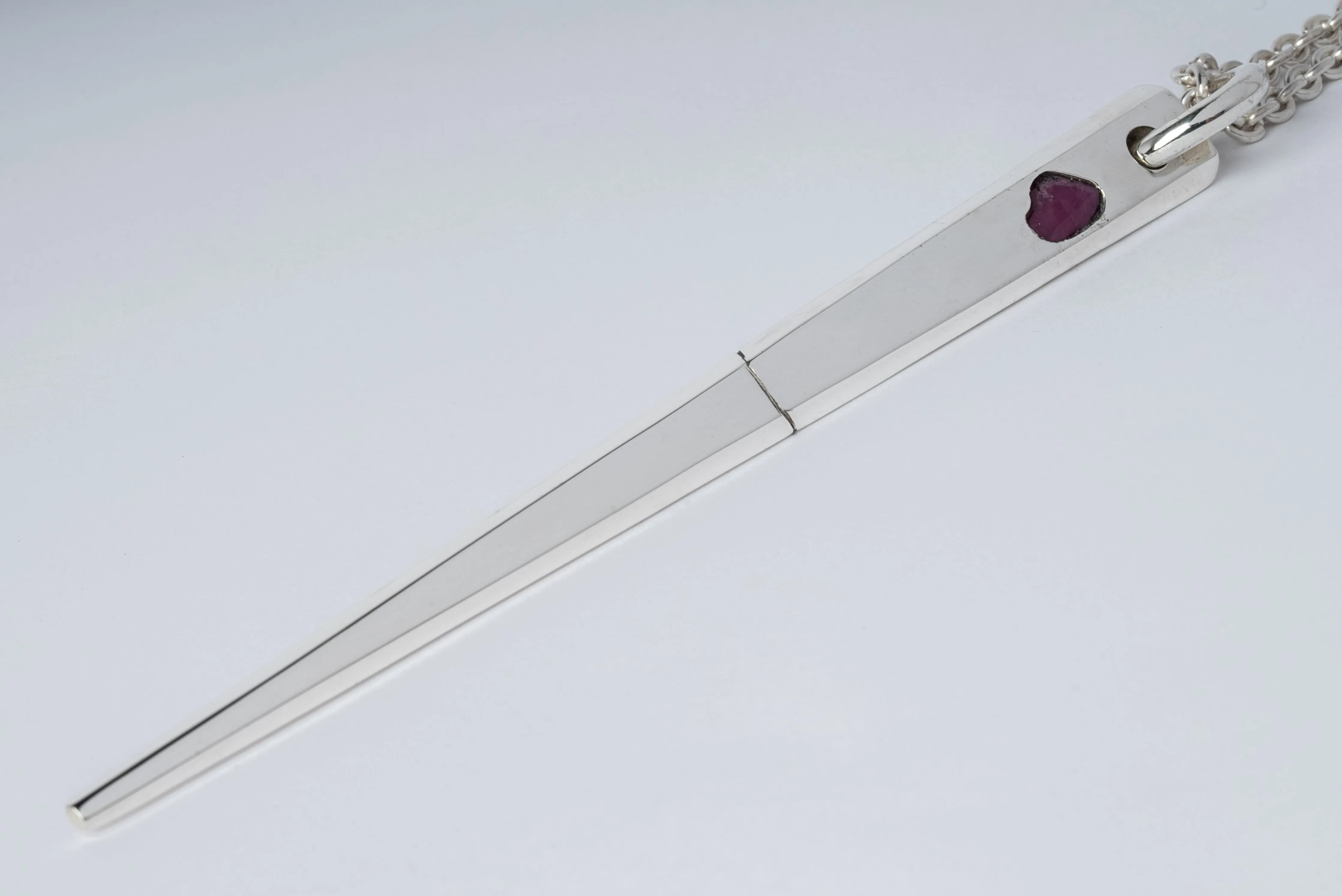 Big Spike Necklace (0.5 CT, Single Ruby Slice, PA+RUB) sold by Parts of Four product image thumbnail 2