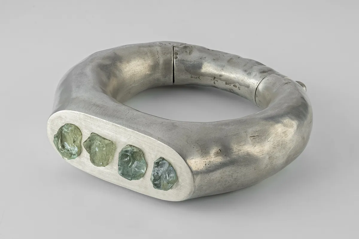 Thick Roman Bracelet (Aquamarine, DA+AQU) sold by Parts of Four