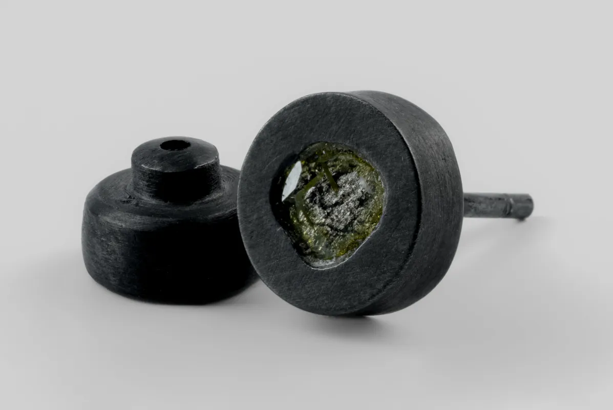 Stud Earring (0.2 CT, Yellow Diamond Slab, KA+YDIA) sold by Parts of Four