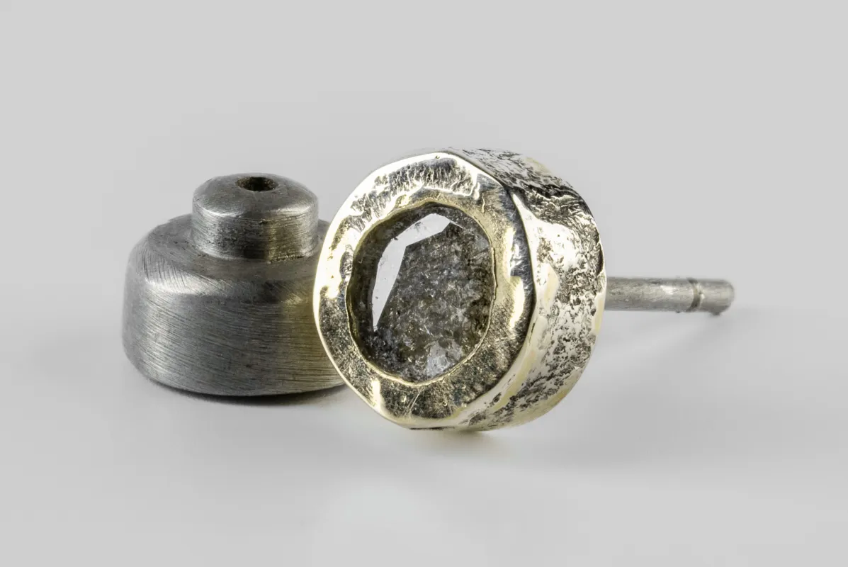 Tiny Stud Earring (Fuse, 0.1 CT, Diamond Slab, DA18K+DIA) sold by Parts of Four