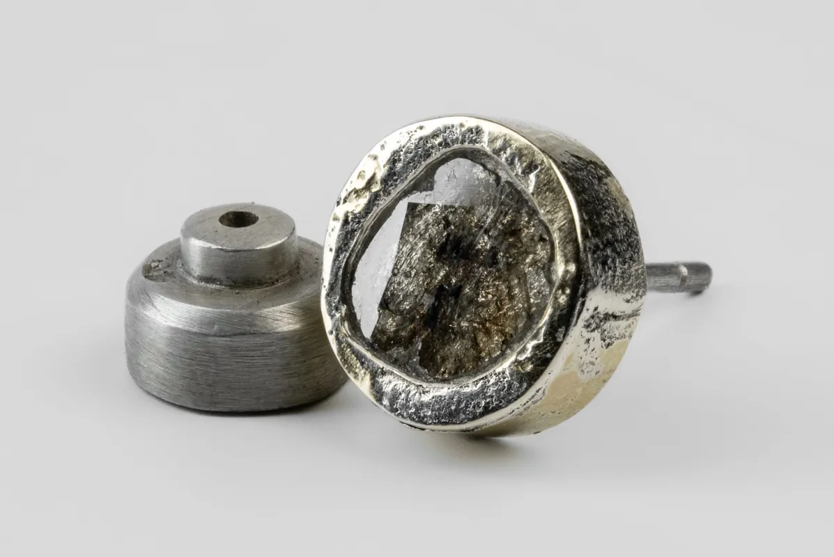 Stud Earring (Fuse, 0.4 CT, Diamond Slab, DA18K+DIA) sold by Parts of Four