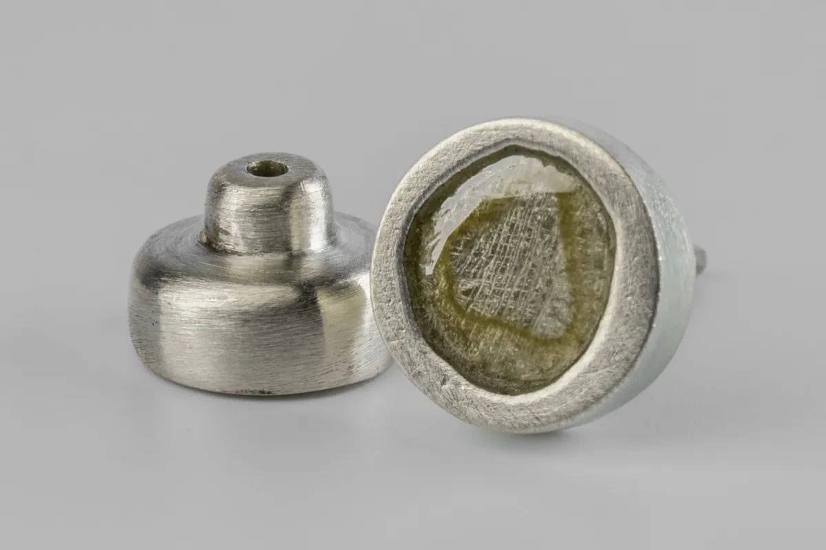 Stud Earring (0.2 CT, Yellow Diamond Slab, MA+YDIA) sold by Parts of Four