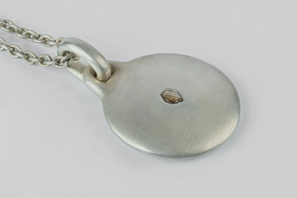 Disk Necklace (0.2 CT, Tiny Faceted Diamond Slab, 35mm, DA+FCDIA) sold by Parts of Four