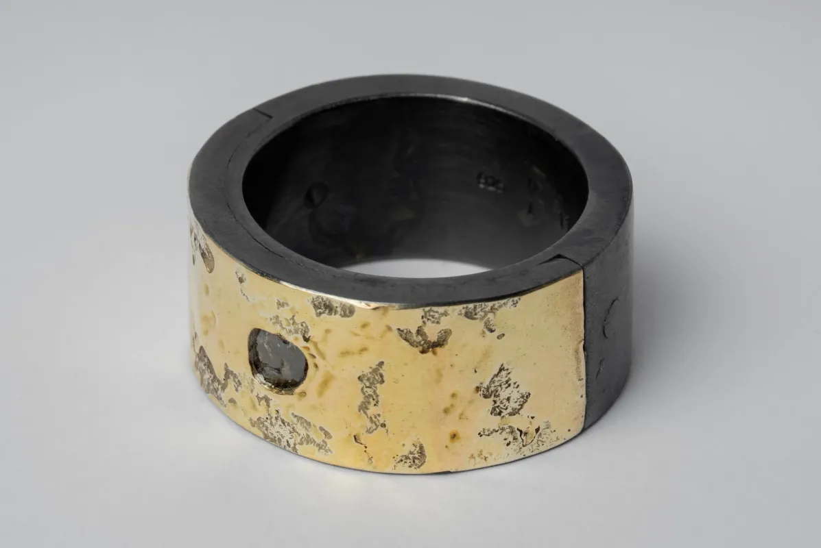 Sistema Ring (Fuse, 0.2 CT, Tiny Faceted Diamond Slab, 12mm, KA18K+FCDIA) sold by Parts of Four