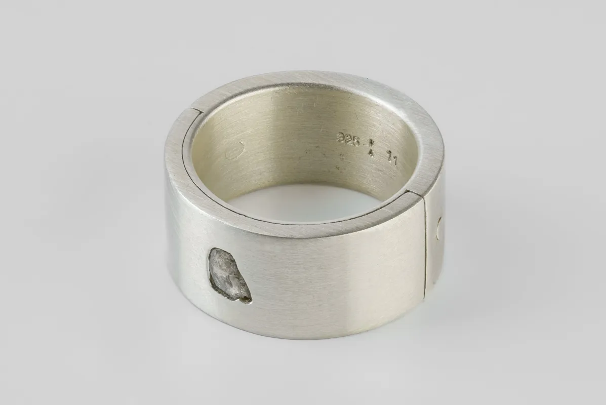 Sistema Ring (0.2 CT, Tiny Faceted Diamond Slab, 12mm, MA+FCDIA) sold by Parts of Four