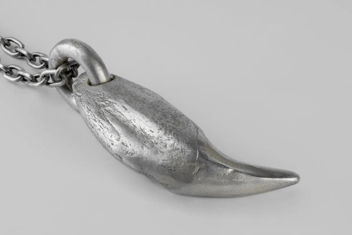 Bear Tooth Necklace (Ghost, var. large, AS+DA) sold by Parts of Four