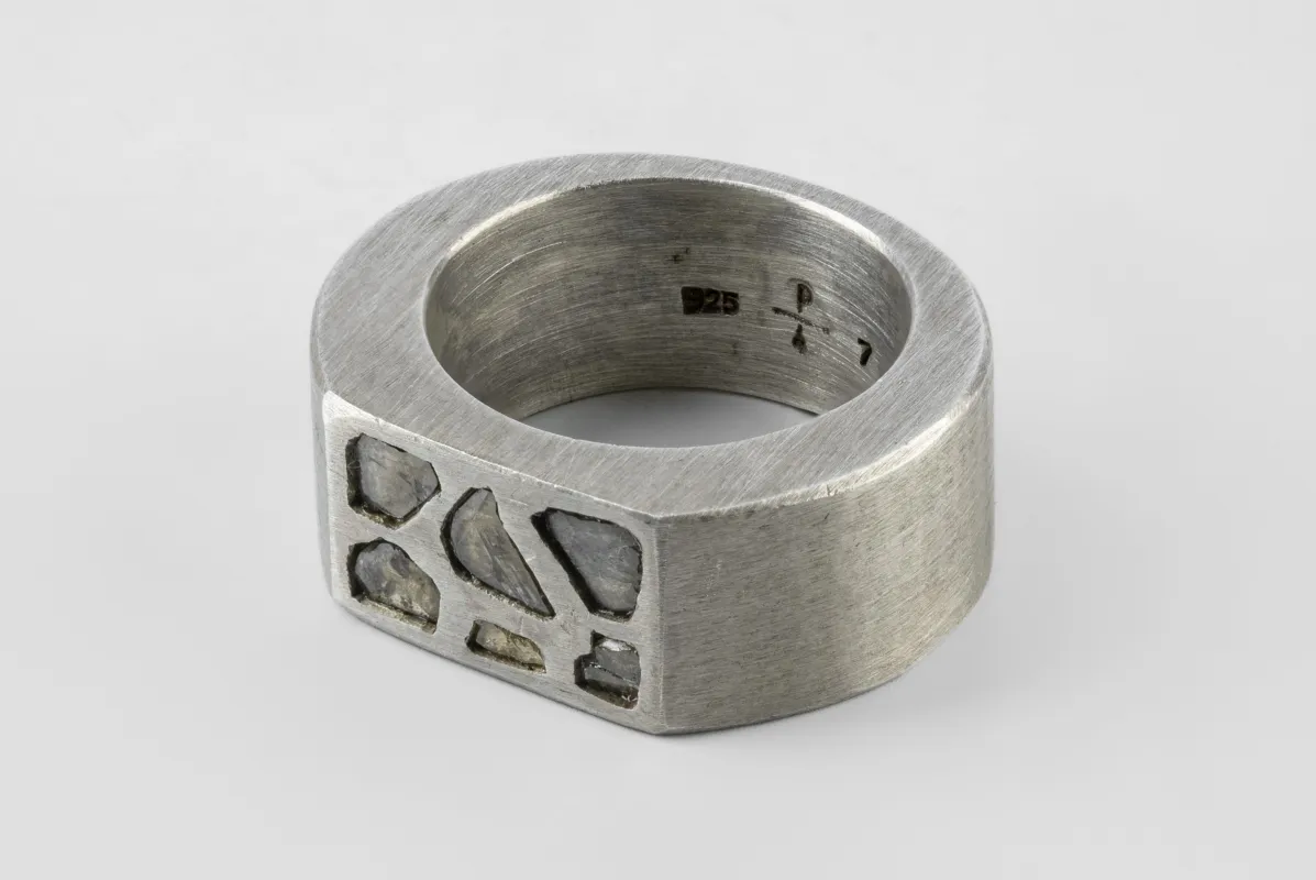 Crescent Plane Ring (Mega Pavé, 9mm, DA+DIA) sold by Parts of Four