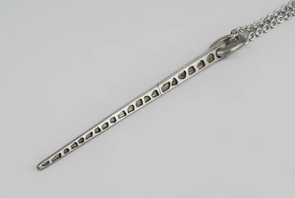 Medium Spike Necklace (Mega Pavé, MA+DIA) sold by Parts of Four