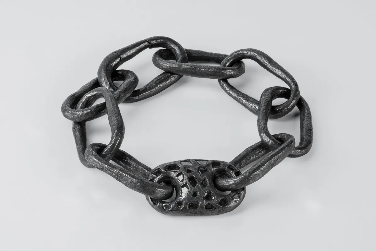 Roman Small Link Bracelet w/ Small Closed Link (Mega Pavé, KA+DIA) sold by Parts of Four