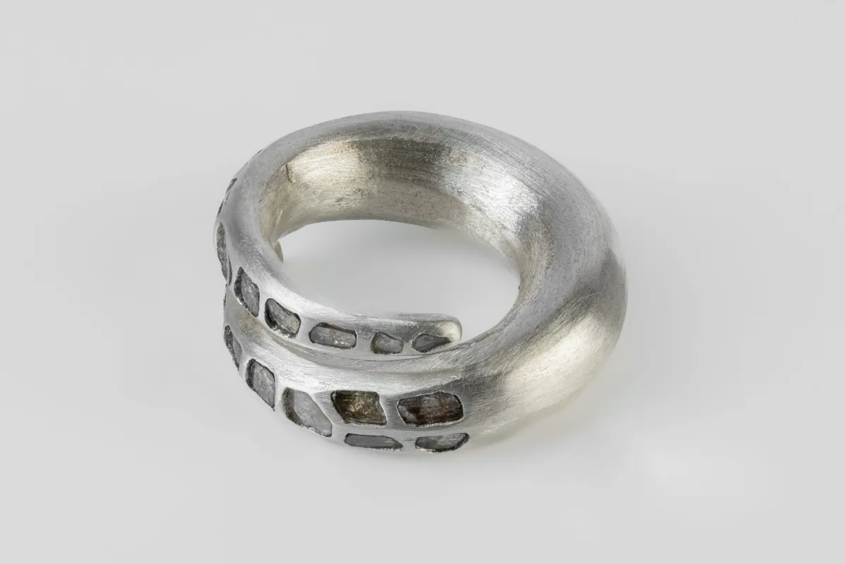 Split Mountain Ring (Arc Set, Mega Pavé, MA+DIA) sold by Parts of Four