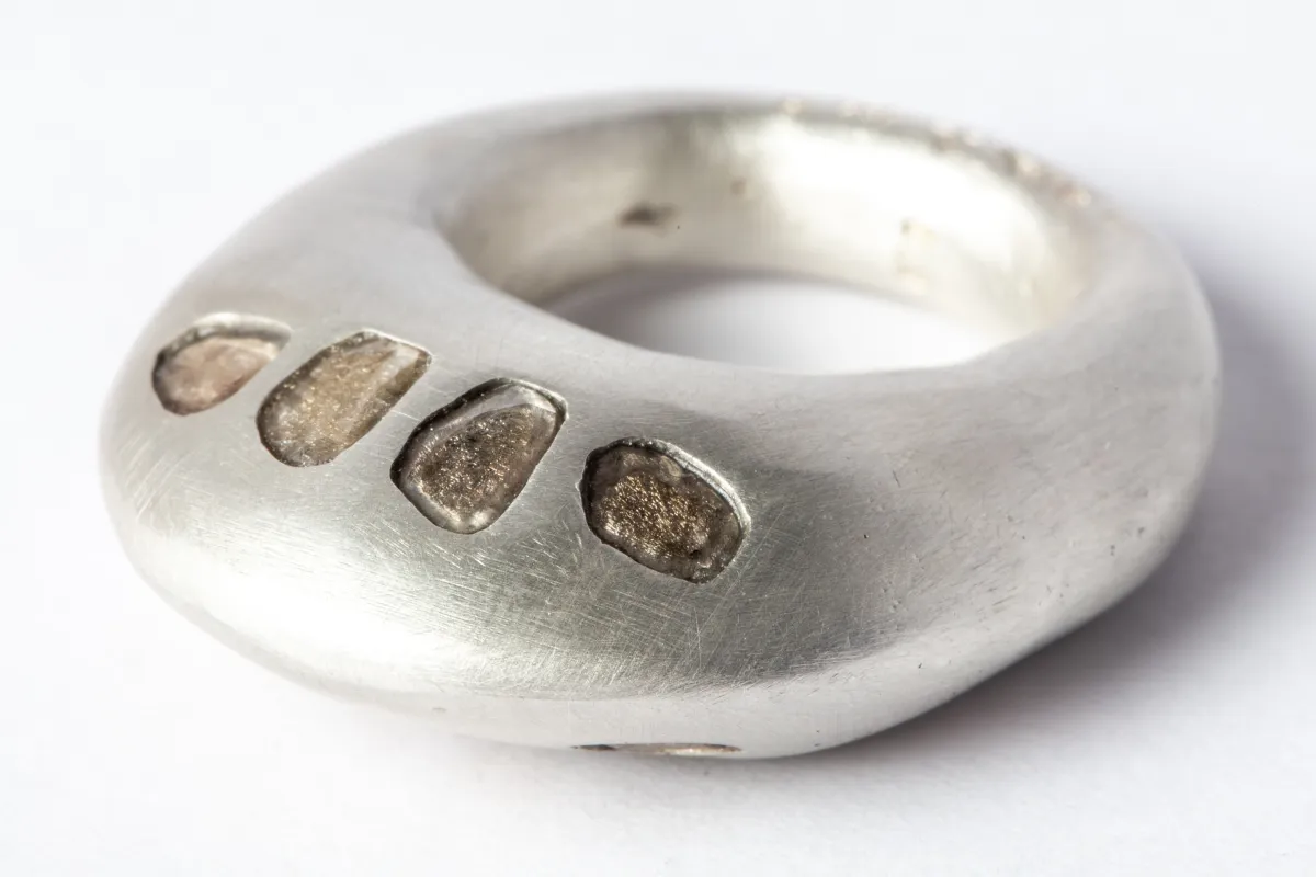 Tall Mountain Ring (0.8 CT, 8 Diamond Slabs, MA+DIA) sold by Parts of Four