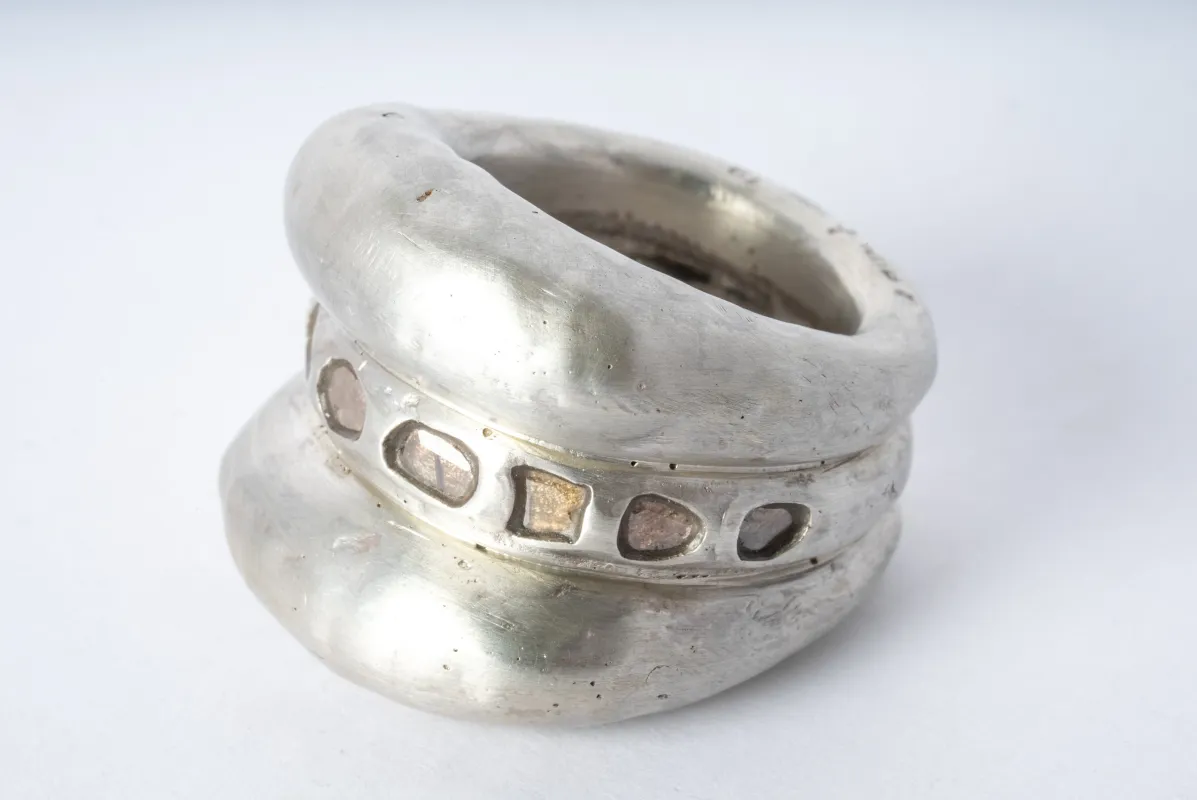 Stack Ring (Mountain Spacer, Mega Pavé, MA+DIA) sold by Parts of Four