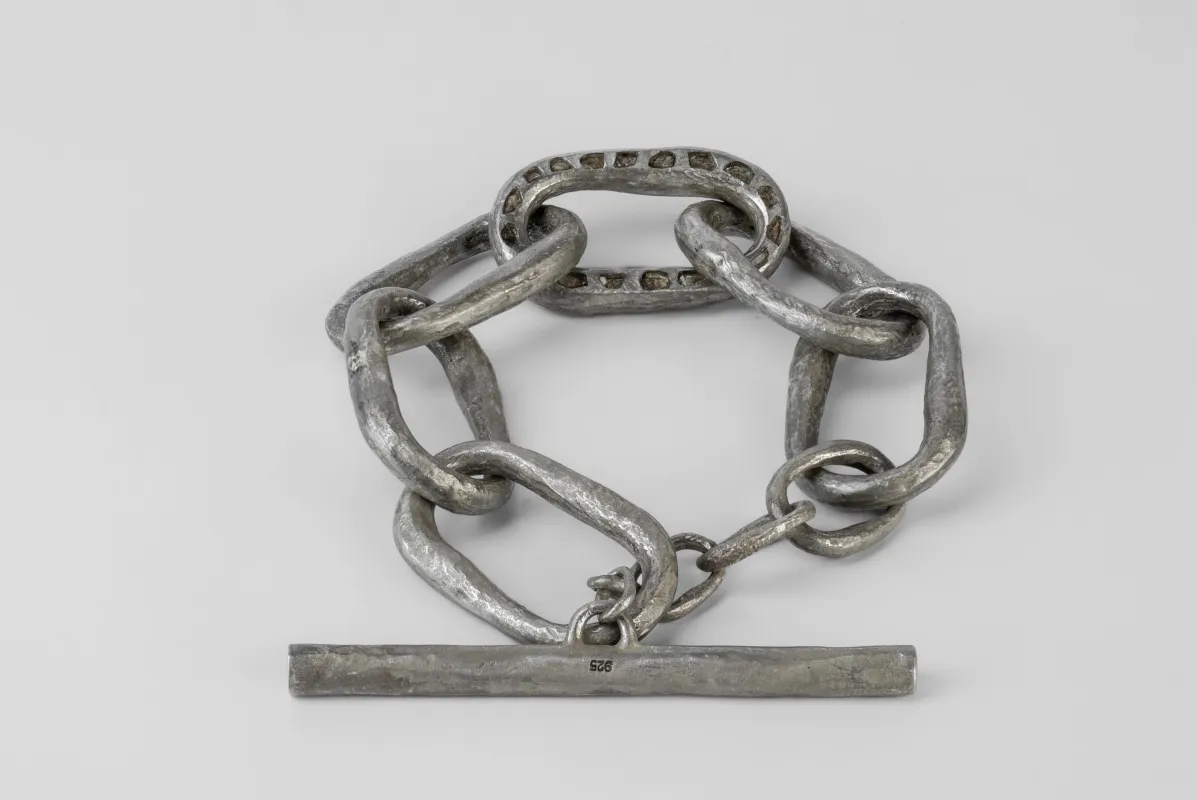Roman Toggle Chain Bracelet (Small Links, Mega Pavé, DA+DIA) sold by Parts of Four