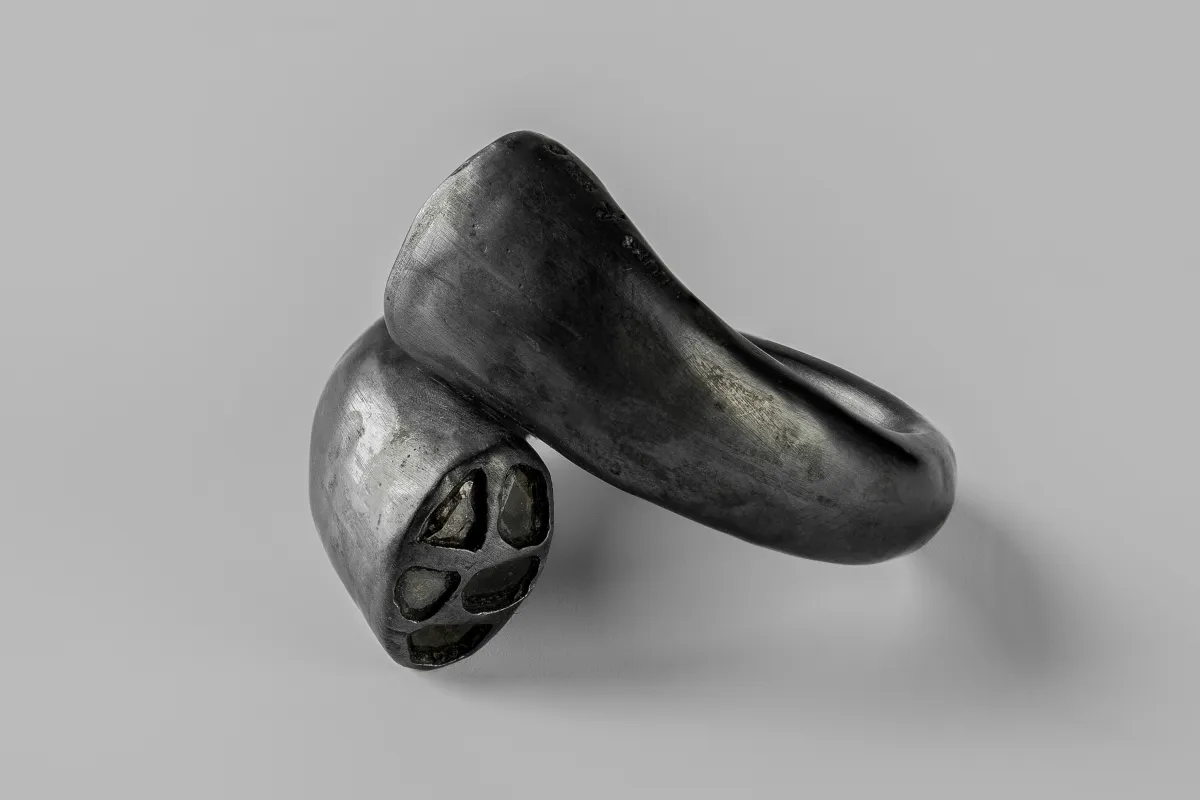 Twisted Druid Ring (Hoof Set, Mega Pavé, KA+DIA) sold by Parts of Four