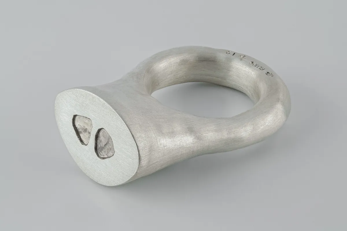 Tall Roman Ring (0.4 CT, 2 Diamond Slabs, MA+DIA) sold by Parts of Four