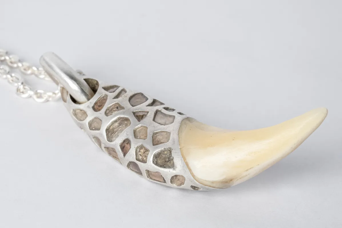 Bear Tooth Necklace Ghost Hybrid (Small, Mega Pavé, MA+MB+DIA) sold by Parts of Four