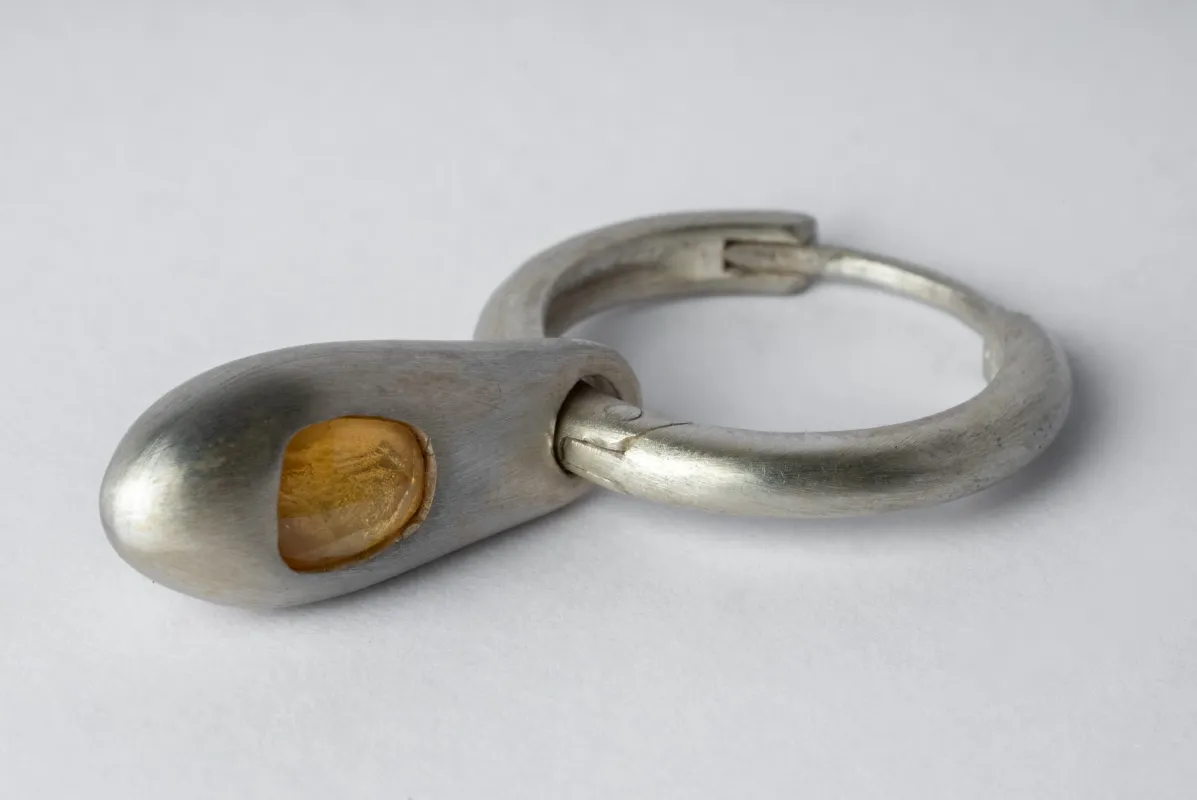 Chrysalis Earring Single Set (1.0 CT Orange Sapphire Faceted Slab, MA+OSAF) sold by Parts of Four