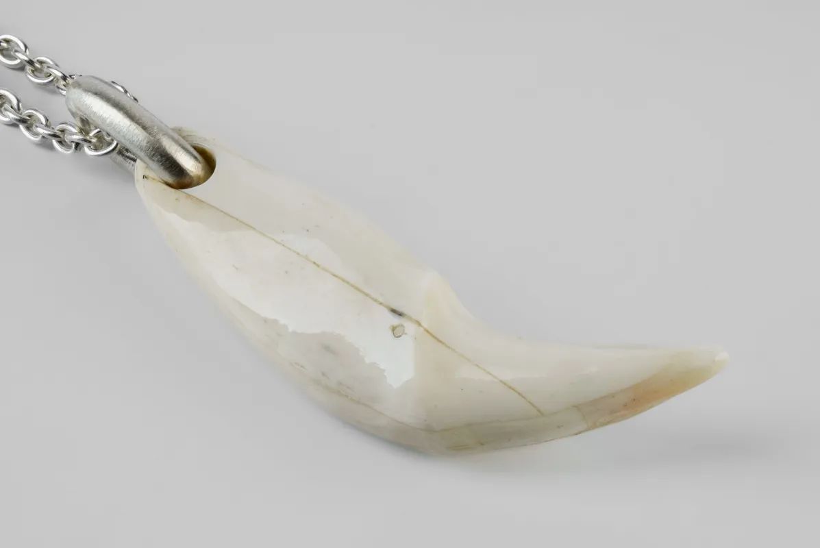 Bear Tooth Necklace Ghost (Small, MB+MA) sold by Parts of Four