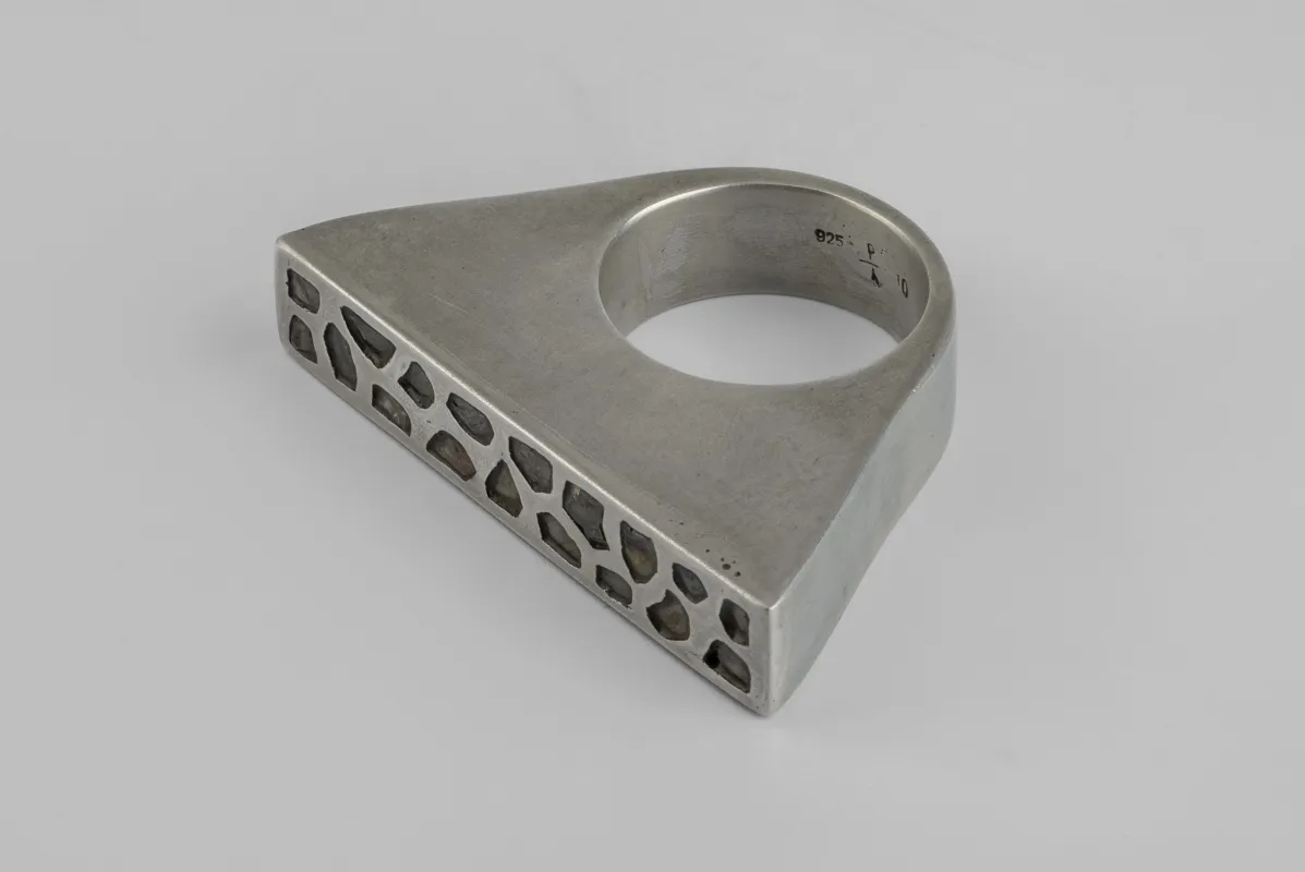 Crescent Bridge Ring (Mega Pavé, 9mm, DA+DIA) sold by Parts of Four