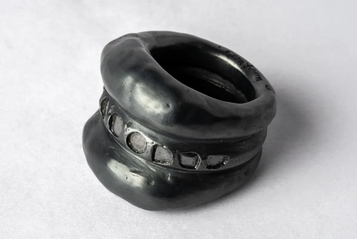 Stack Ring (Mountain Spacer, Mega Pavé, KA+DIA) sold by Parts of Four