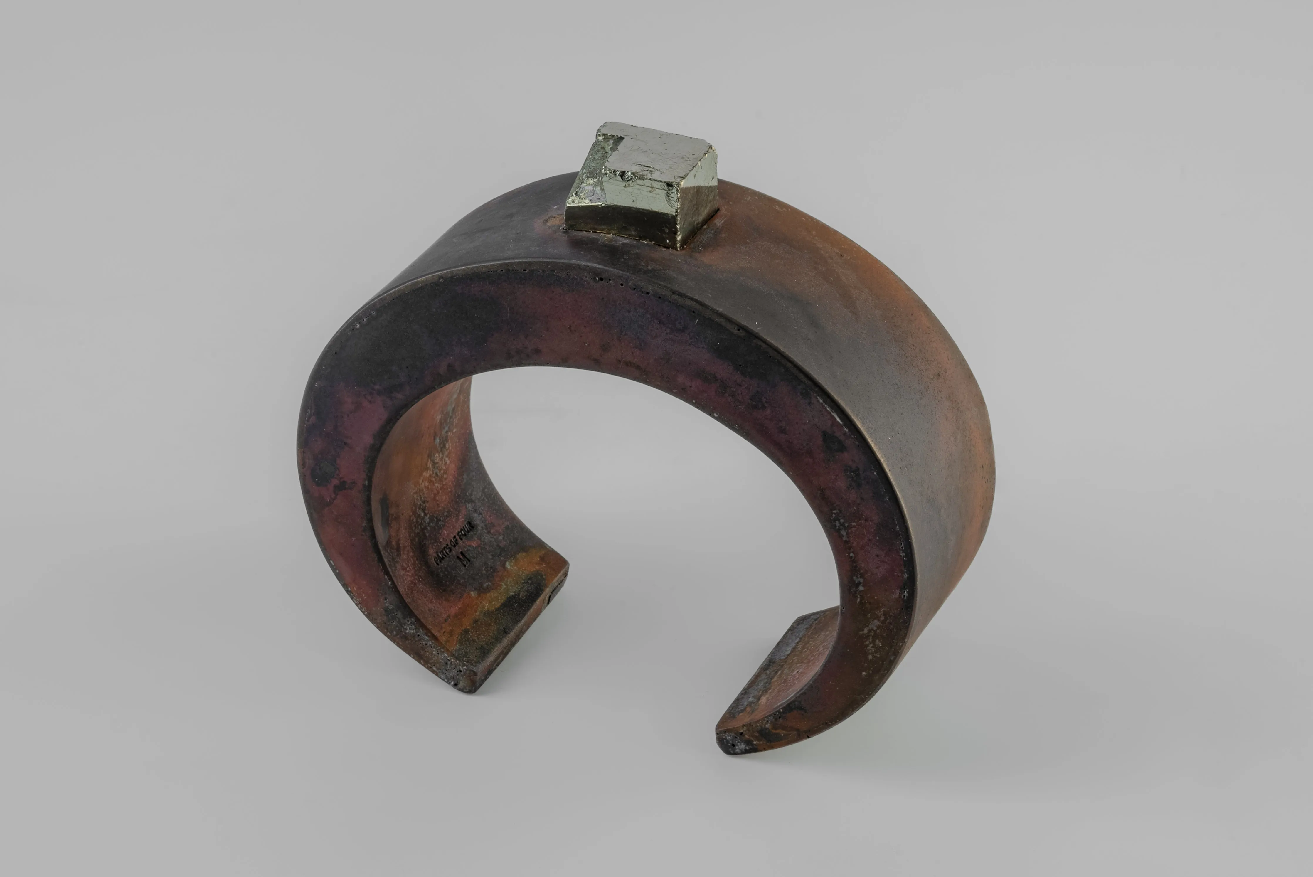 Crescent Bracelet (Mineral Collision, 30mm, DR+PYR) sold by Parts of Four product image thumbnail 2