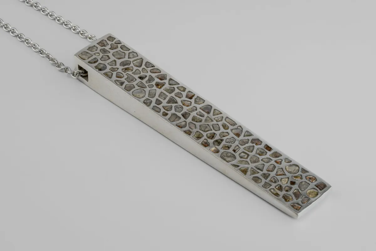 Wedge Necklace v2 (Mega Pavé, MA+DIA) sold by Parts of Four