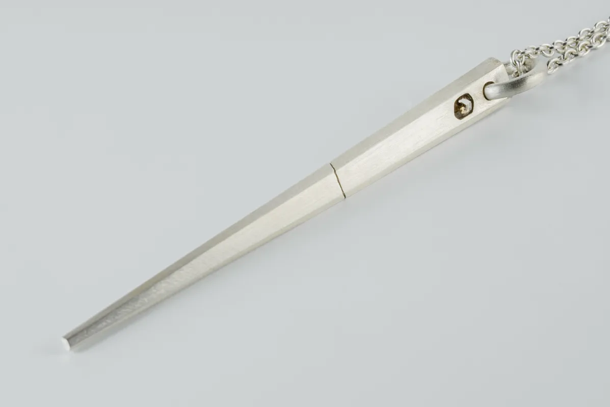 Big Spike Necklace (0.4 CT, Chunky Diamond Slab, MA+DIA) sold by Parts of Four