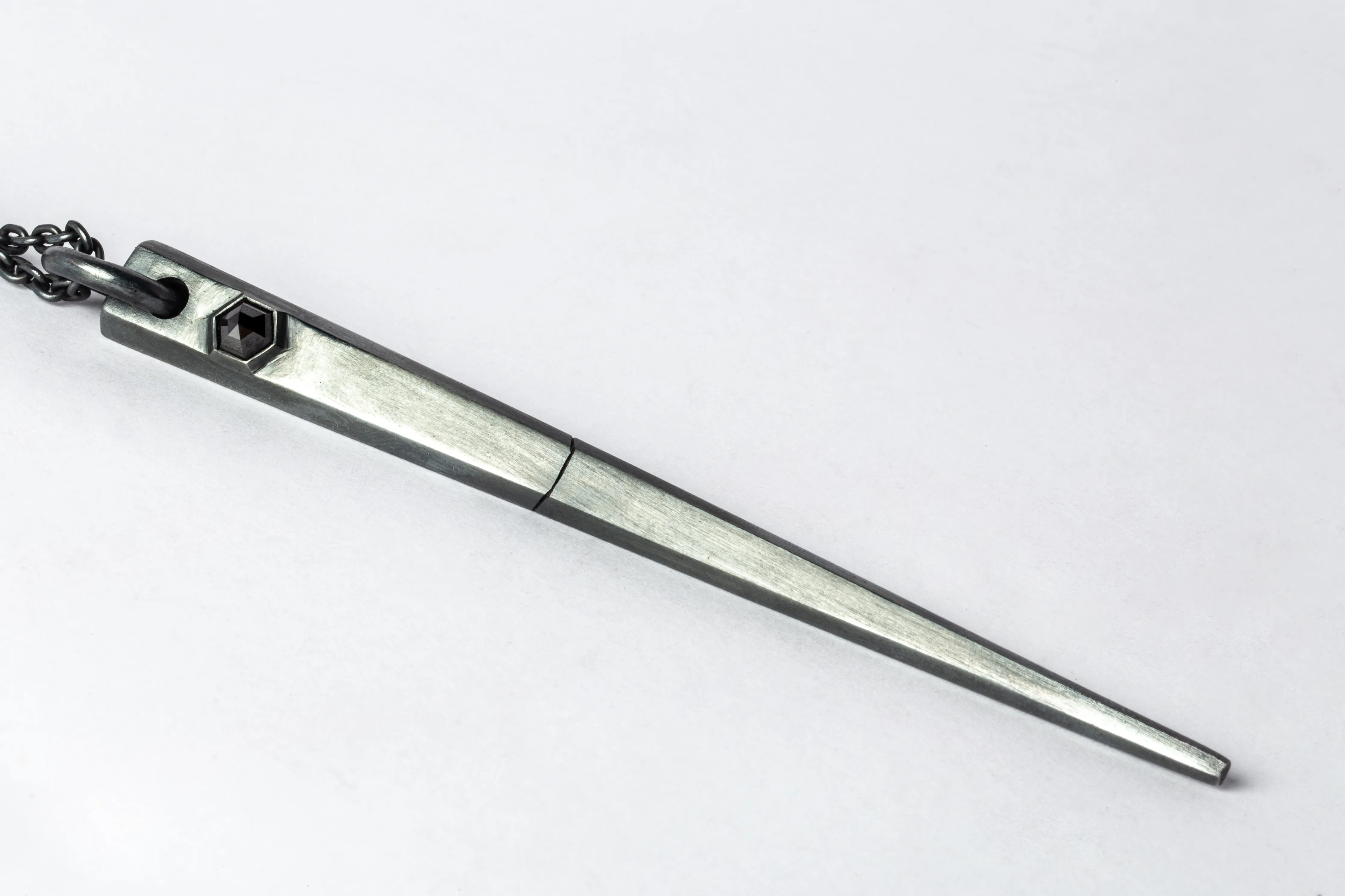 Big Spike Necklace (Single Set, Black Hex Diamonds, 1.05 carat, KA+BLKDIA) sold by Parts of Four