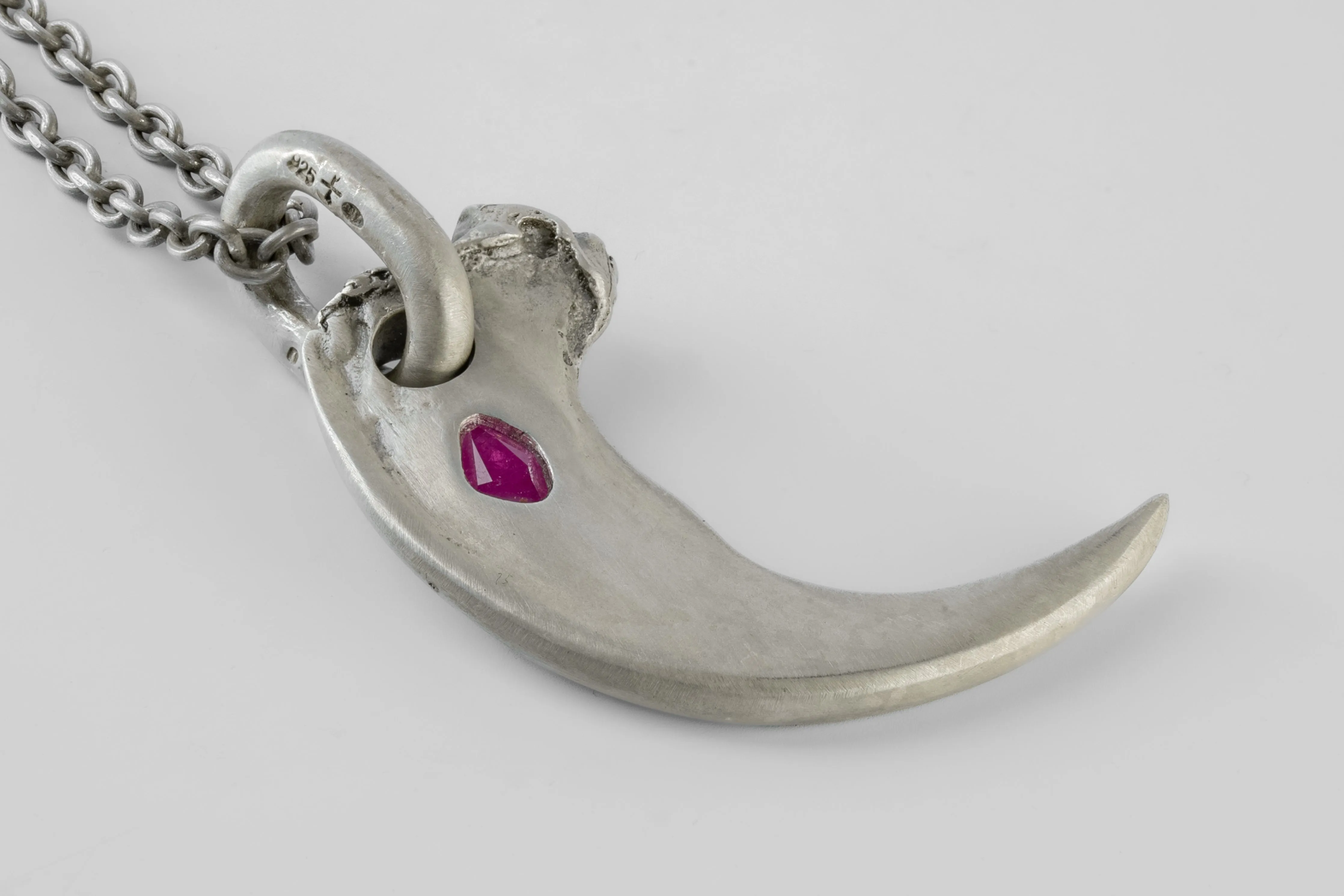 Bear Claw Necklace Redux (0.6 CT, Single M-Ruby, DA+RUB) sold by Parts of Four