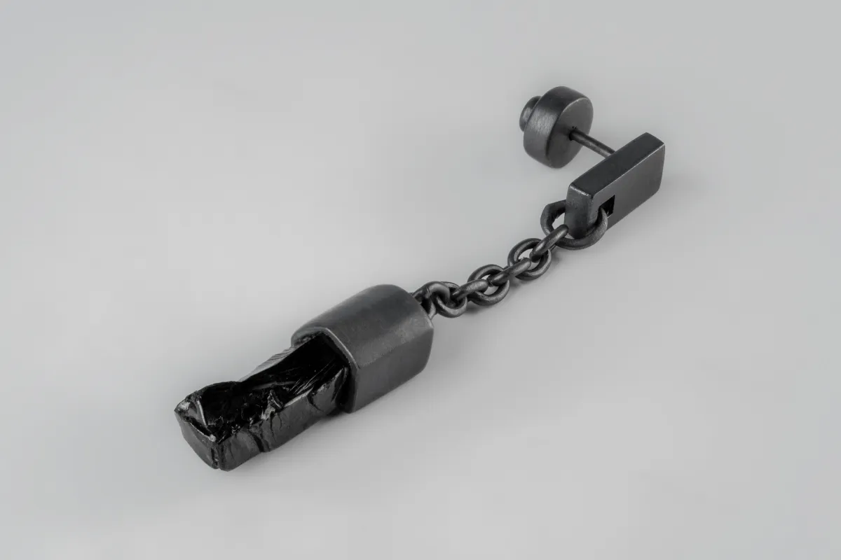 Talisman Dangle Earring (Noble Shungite, KA+NS) sold by Parts of Four