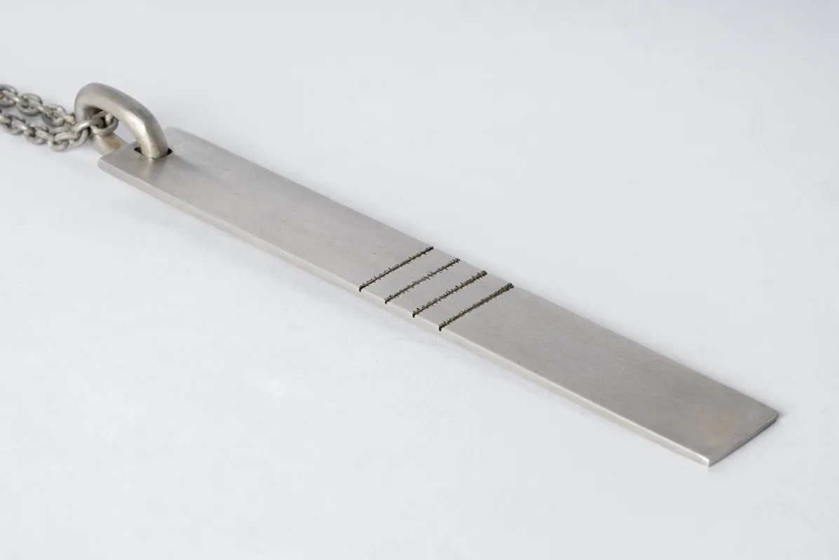 Plate Necklace (Acid Etch, 4-lines, DA) sold by Parts of Four