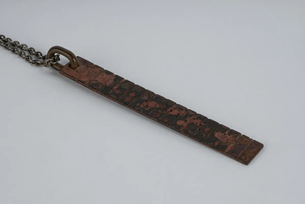 Plate Necklace (Acid Etch, 16-lines, DR+DA) sold by Parts of Four