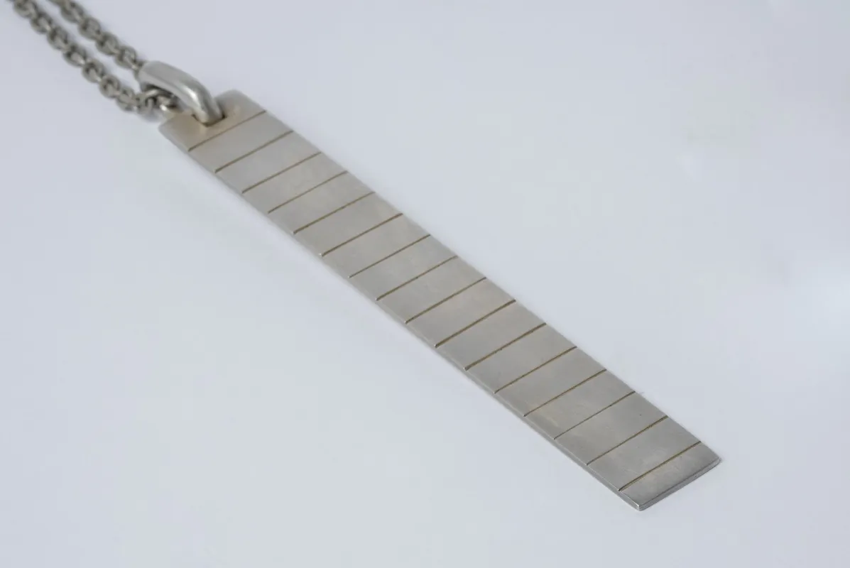 Plate Necklace (Acid Etch, 16-lines, DA) sold by Parts of Four