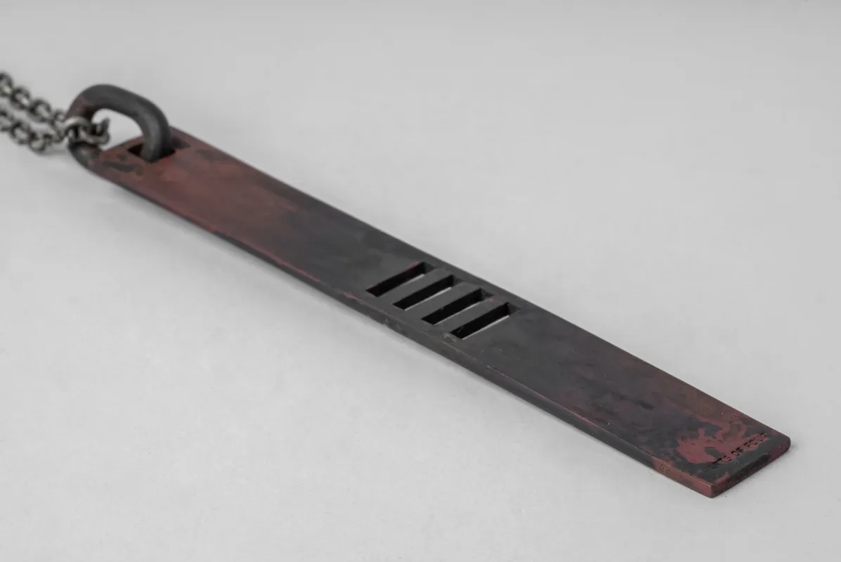 Plate Necklace (4-Bar Punchout, DR+DA) sold by Parts of Four