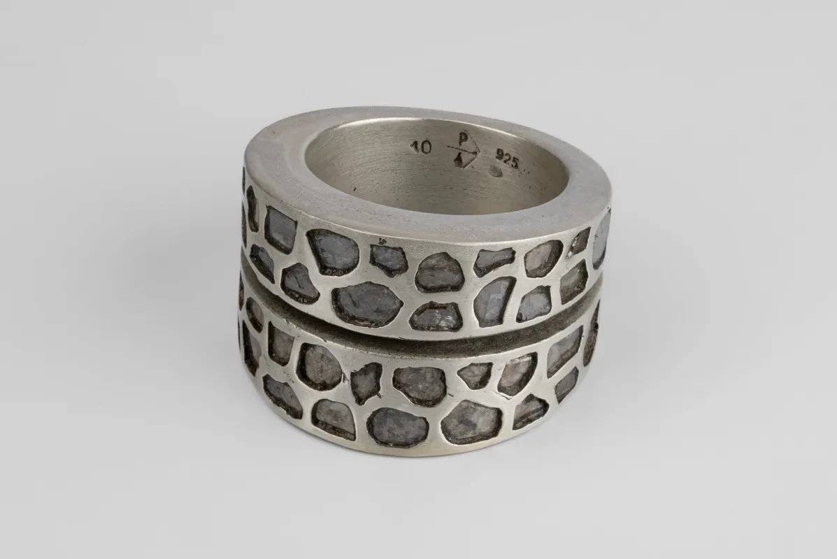 Crevice Ring (Mega Pavé, Wide, DA+DIA) sold by Parts of Four