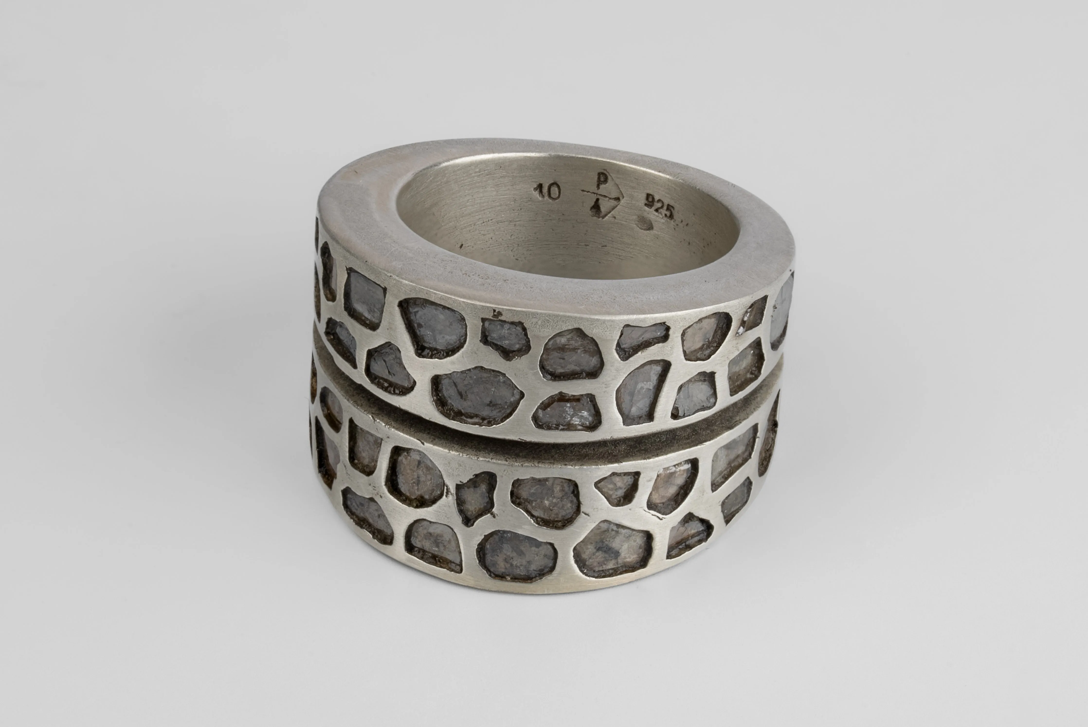Crevice Ring (Mega Pavé, Wide, DA+DIA) sold by Parts of Four
