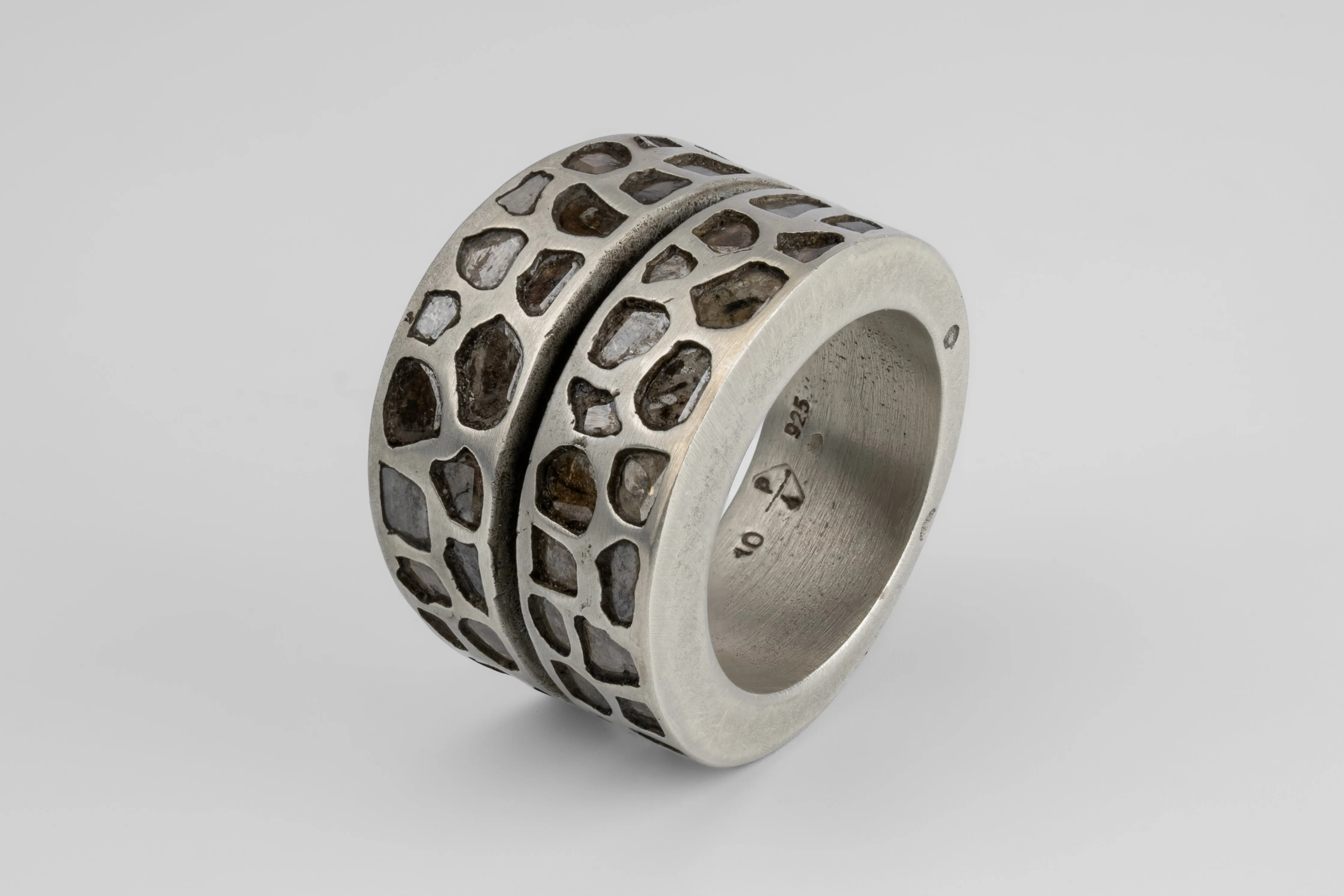 Crevice Ring (Mega Pavé, Wide, DA+DIA) sold by Parts of Four product image thumbnail 2