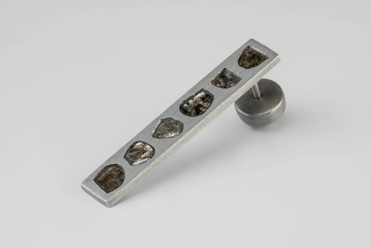 Plate Earring (0.6 CT, 6 Diamond Slabs, 34mm, DA+DIA) sold by Parts of Four