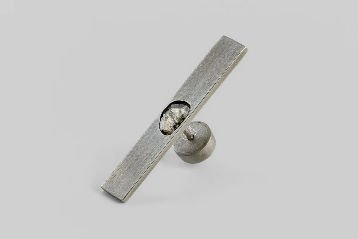 Plate Earring (0.2 CT, Diamond Slab, Center point, 34mm, DA+DIA) sold by Parts of Four